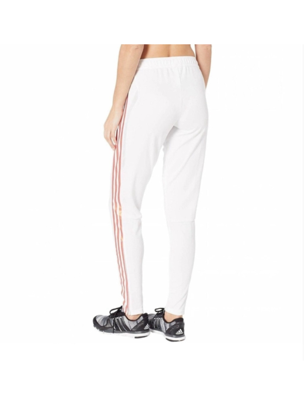 Adidas Tiro 19 Training Pants White Pink Stripe Joggers Womens M NWT - Picture 6 of 8